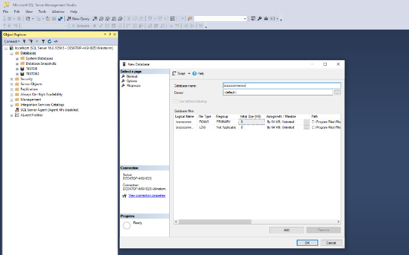 T-SQL-createdatabase