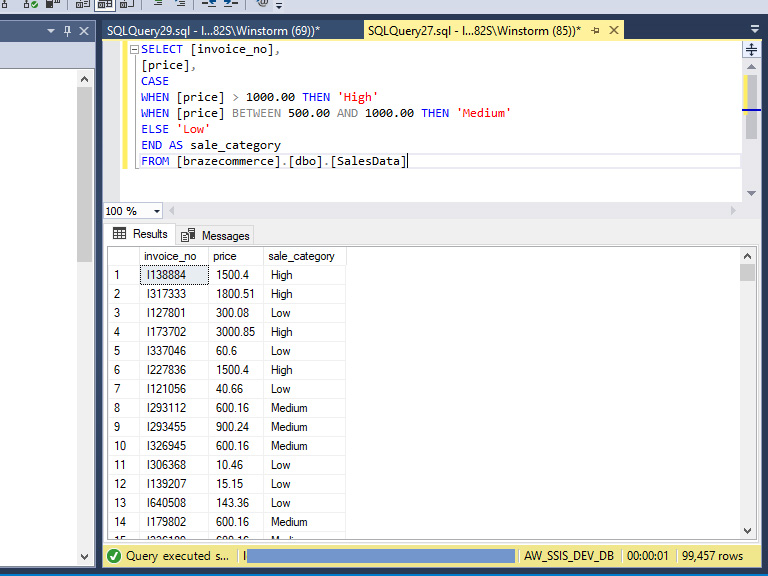 Using SQL CASE and UNION statements in data analysis